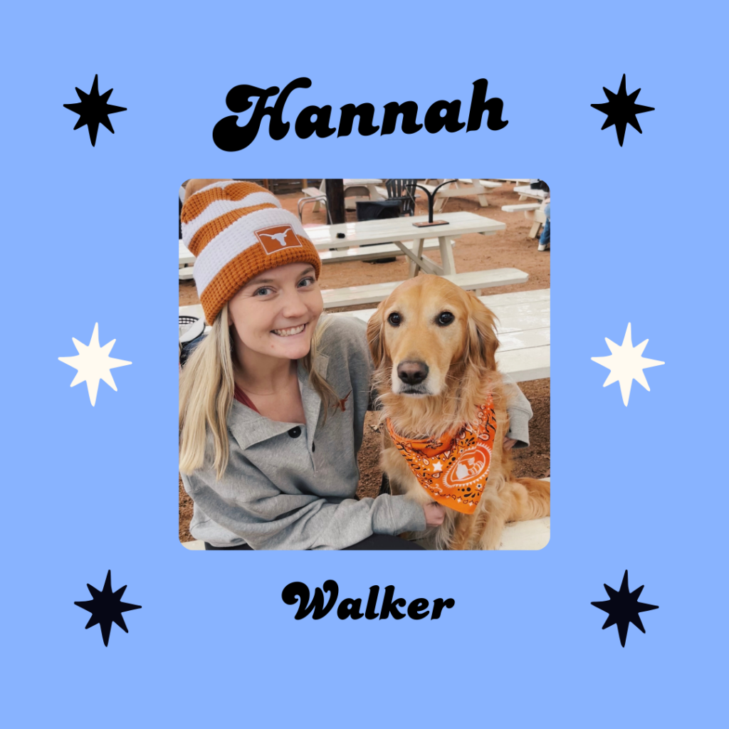 Dog Walker Hannah with her golden retriever